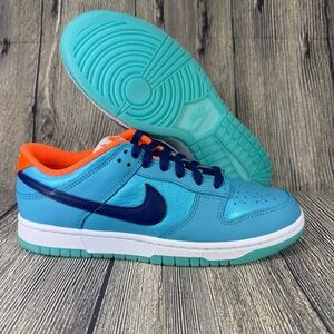 Nike Dunk Low SE Baltic Blue/Total Orange/White/Royal Blue Mens HQ1538-416